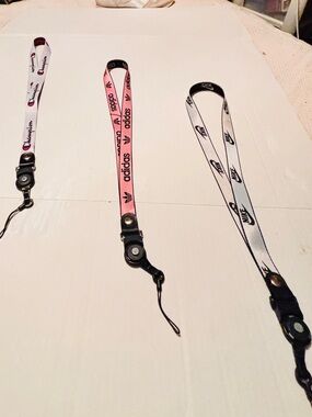 Champion Pink and White Branded Lanyard Trio
